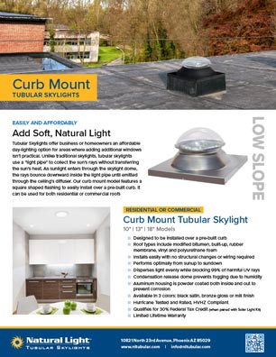 Natural Light Curb Mount Tubular Skylight Thumb