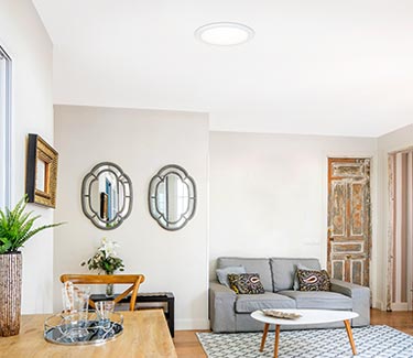 Natural Light Tubular Skylight installed in living room thumb